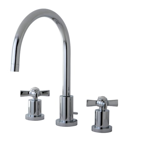 Kingston Brass KS8921ZX 8" Widespread Bathroom Faucet, Polished Chrome KS8921ZX